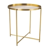 Metalowy stolik Moon DP-F80 brass Moos Home do salonu okrągły mosiądz