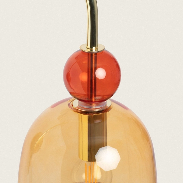 Kinkiet na ścianę Koloreno ABR-KOLOK-A Abruzzo bursztynowy złoty