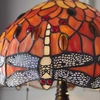 Lampa stojąca Dragonfly 64092 Interiors Tiffany na komodę kolorowa czarna