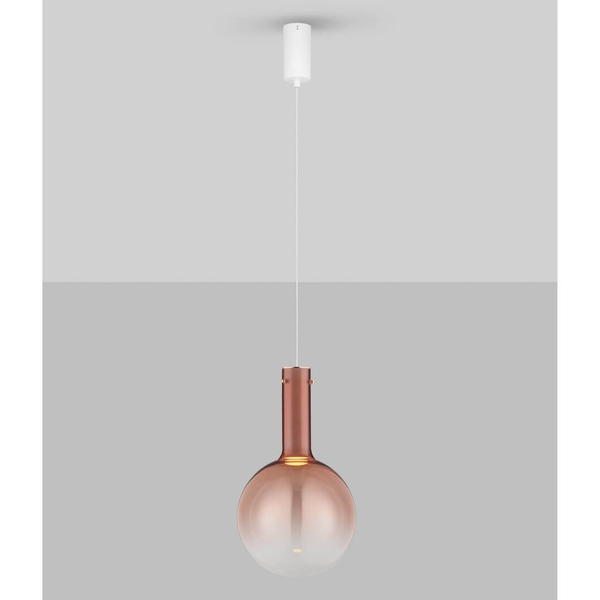 Zwisowa lampa nad stół JAVIER LE44479 LED 6W 3000K kula różowa biała