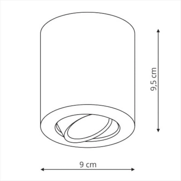 LAMPA sufitowa TULON LP-5441/1SM WH Light prestige metalowa OPRAWA tuba regulowany downlight biała