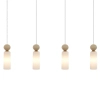 Podłużna wisząca lampa Santos PND-95331-4-BRSS do salonu mosiądz