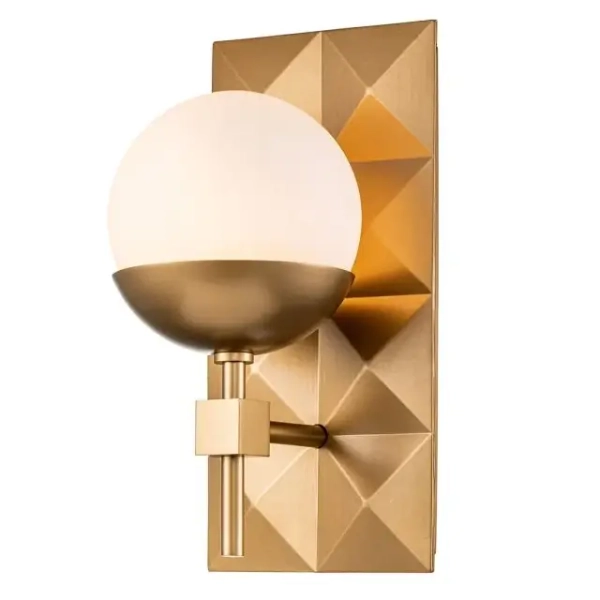 Ścienny kinkiet Deco QN-DECO-1WB-AB-O do łazienki kula IP44 złoty