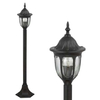 Zewnętrzna LAMPA stojąca MILANO 8345 Rabalux metalowa OPRAWA industrialna latarnia słupek ogrodowy IP43 czarny przezroczysty