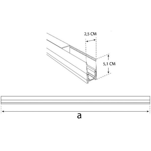 Szynoprzewód magnetyczny natynkowy 462 Domeno LED metalowy czarny