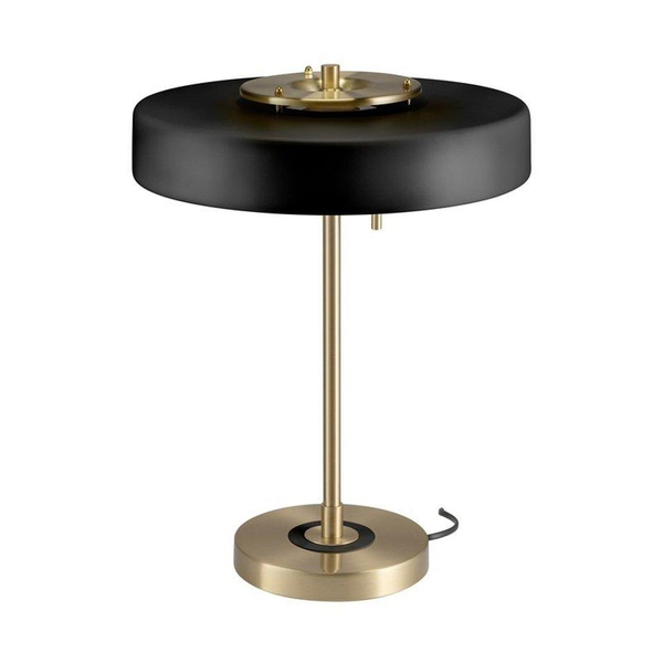 Lampa stołowa Artdeco MT8872 black Step włącznik na sznurku czarna złota