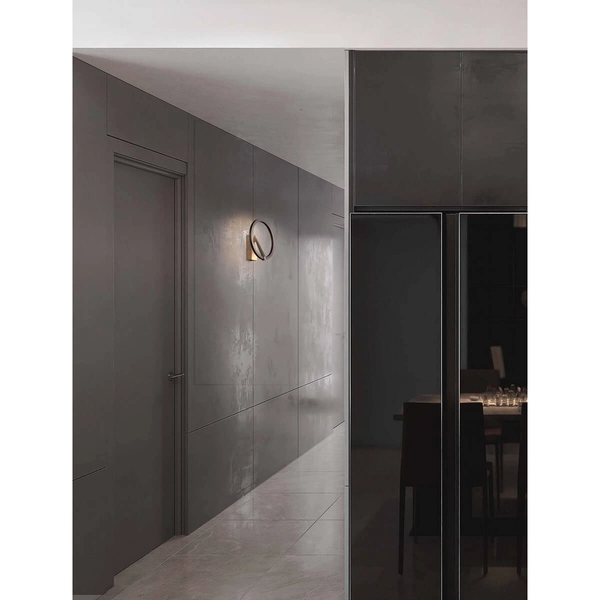 Metalowa lampa ścienna ring ZUDANEZ LE44768 LED 10W 2700-4000K szara