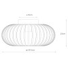 Sufitowa lampa druciana Manuela 78174/40/31 Lucide metalowa biała