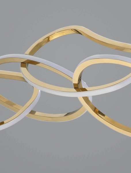 Designerska lampa wisząca CELAYA LE42760 rings LED 50W złota