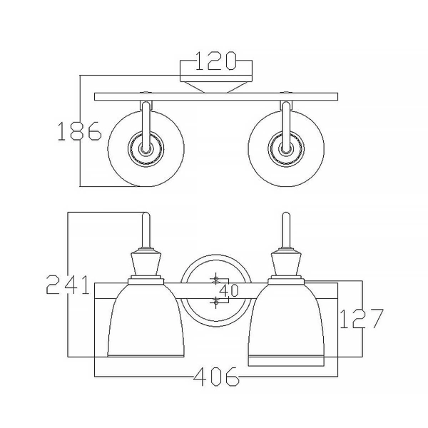 Lampa ścienna do łazienki Cora KL-CORA2-BATH Kichler szkło żebrowane IP44 białe chrom