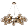 Lampa wisząca CABELLA PND-5252-25-GD-CGN Italux kule bubbles cumulus złote koniak
