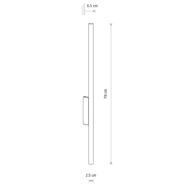Liniowy kinkiet ścienny LASER 11813 do salonu biały