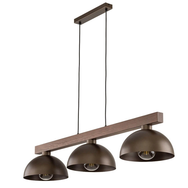 Zwisająca lampa na belce Oslo 6299 japandi do salonu brązowa