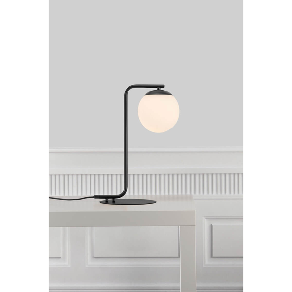 Kulista lampa stołowa do salonu Grant 46635003 szklana czarny