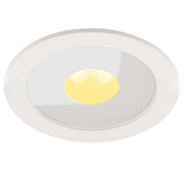Lampa wpustowa do przedpokoju PLAZMA H0089 LED 13W 3000K IP54 metal biała