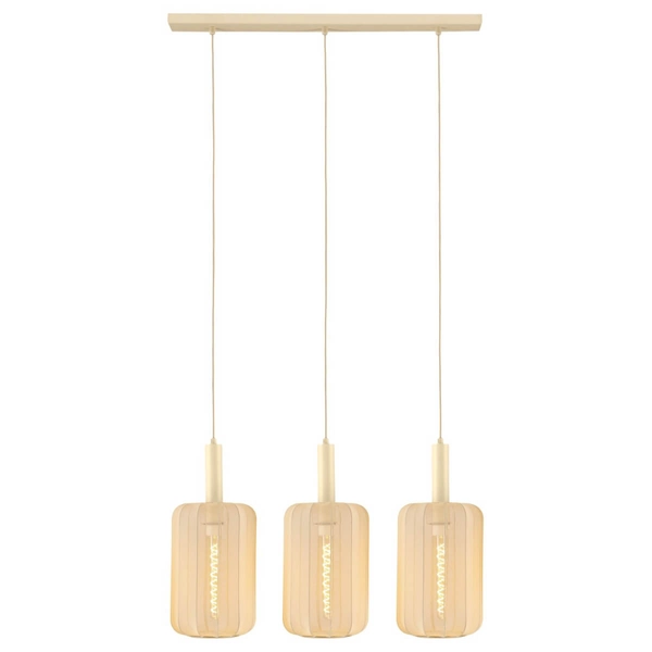 Tkaninowa lampa zwieszana Corina 03447/03/38 do salonu beżowa