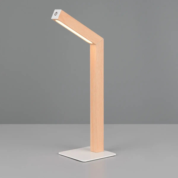 Drewniana lampa stołowa SKIP R55951135 LED 2W 3000K drewniany biały