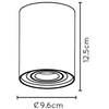 Spot LAMPA sufitowa TUBE 22952/11/30 Lucide regulowana OPRAWA metalowa tuba czarna