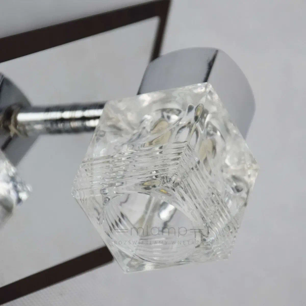 Kinkiet LAMPA ścienna MSAM K CK0924-1WCR regulowana OPRAWA reflektorek przezroczysty