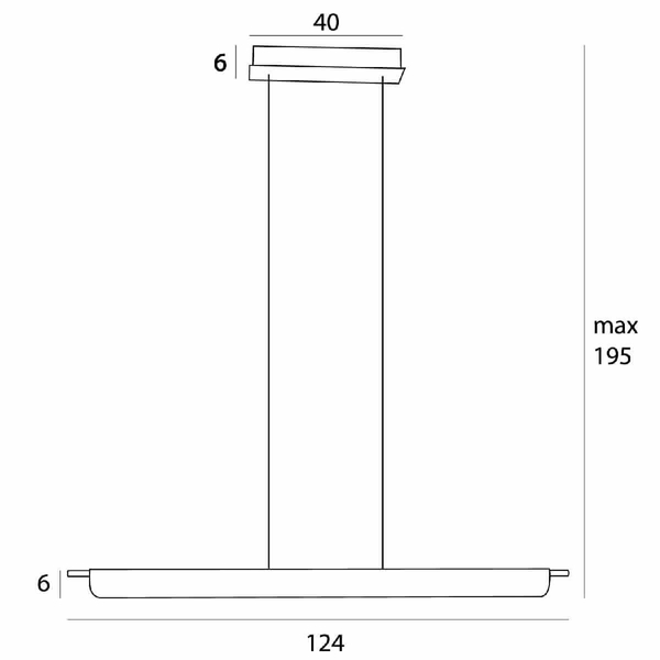 Zwisająca lampa na belce Jo-Jo P0596 LED 40W 2700-5500K czarna złota