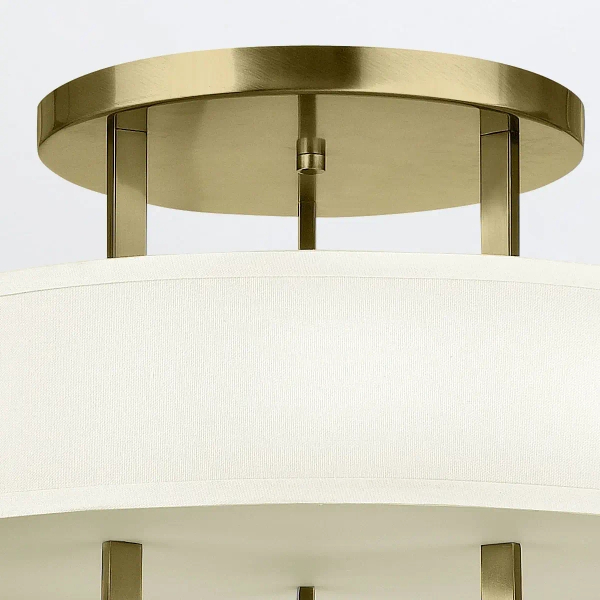 Sufitowa lampa do salonu Hampton HK-HAMPTON-SF-BB okrągła mosiądz