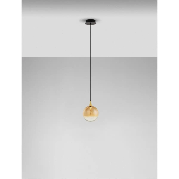 Lampa wisząca kula LURVELA LE45132 LED 5W 3000K złota czarna