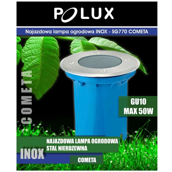 Wpust LAMPA najazdowa COMETA 209016 Polux okrągła OPRAWA ogrodowa IP65 outdoor zewnętrzna inox
