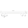 Regulowana lampa sufitowa Paris 327406 tubki czarne