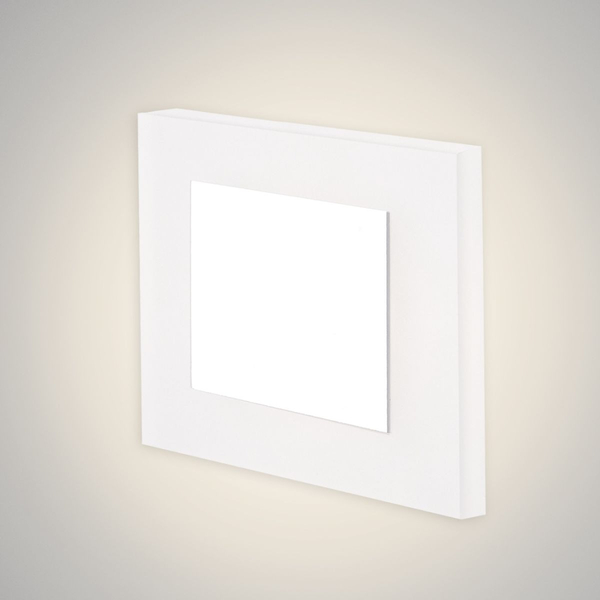 Lampa ścienna wpustowa Lesel  008B 1008B2102 Elkim LED 1W 3000K kostka IP44 biała