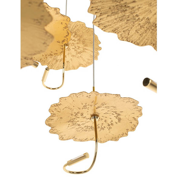 Kaskadowa lampa wisząca Leafs MSE1501100168 Moosee liście złote