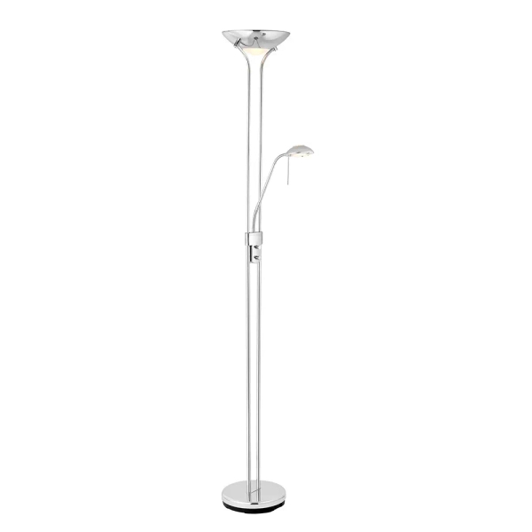 Metalowa lampa podłogowa Rome ROME-CH chrom przezroczysty