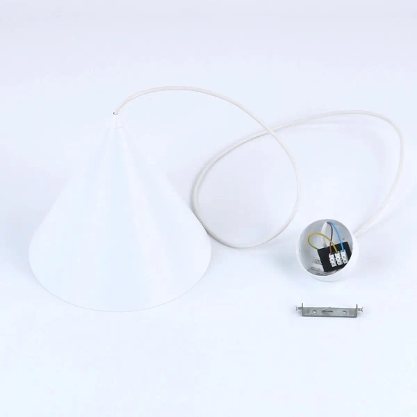 Salonowa lampa wisząca CONO 10008 stożkowa biały