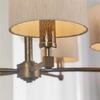 Wielopunktowa lampa wisząca Indara 71345 Endon z abażurkami brąz beżowa