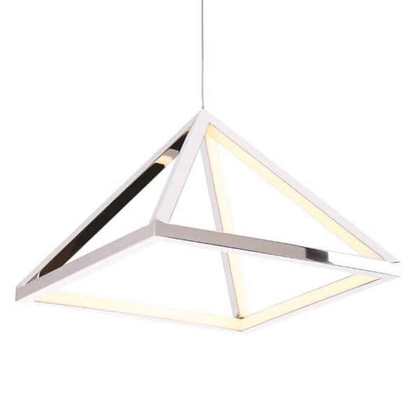 Wisząca lampa trójkąt Peak P0273 Maxlight LED 20W 3000K metalowa chrom