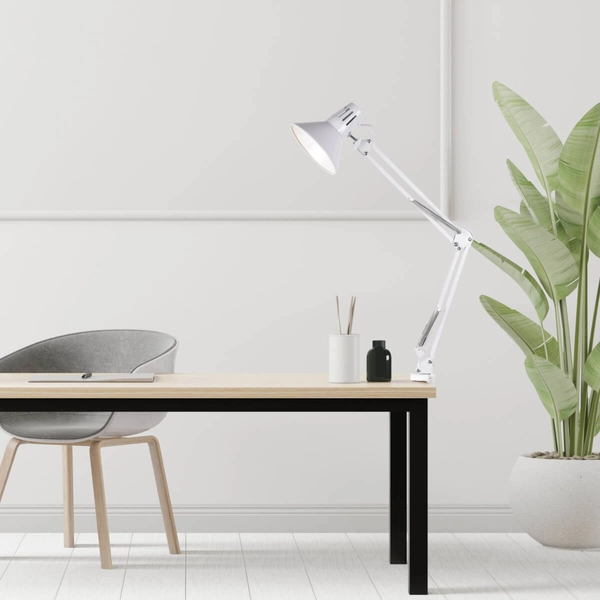 Gabinetowa lampa na biurko WORKER 327536 z regulacją biała