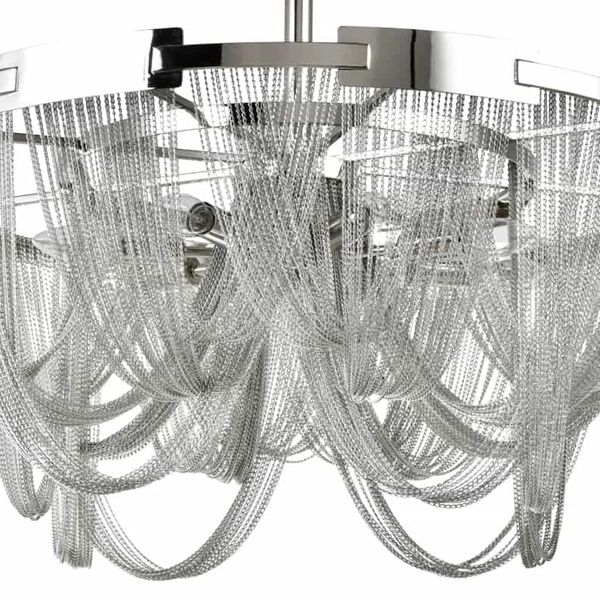 Eklektyczny plafon Roma c08529ni Cosmolight do jadalni metal nikiel