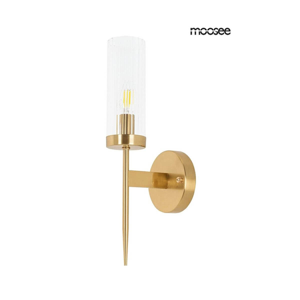 Elegancki kinkiet salonowy Torch glamour złoty crystal