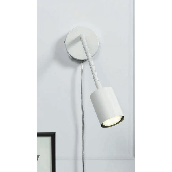 Ścienna lampa regulowana EXPLORE 2113261001 z włącznikiem na peszlu biały