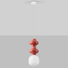 Wisząca lampa do sypialni VILROSA LE44558 z ceramiki koralowa biała outlet