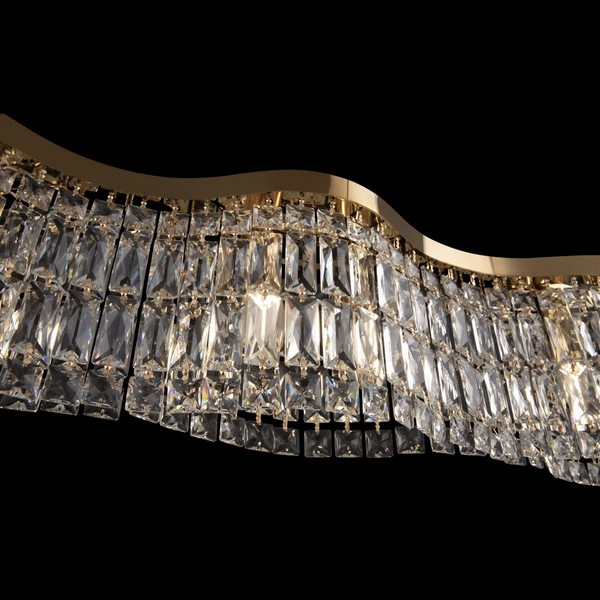 Kryształowa lampa wisząca Dune DIA005PL-06G Maytoni glamour złota