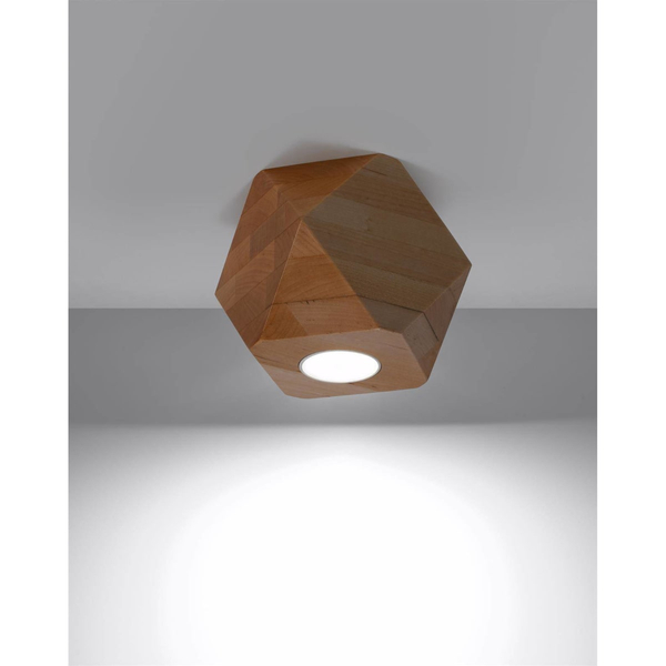 Drewniana lampa sufitowa SL.1009 ekologiczna do salonu