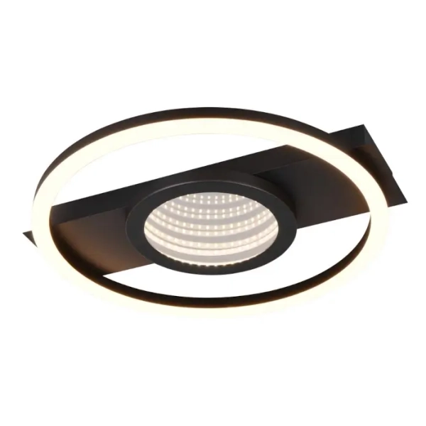 Nowoczesny plafon do salonu Wheeler R64801132 LED 16W 3000K czarny