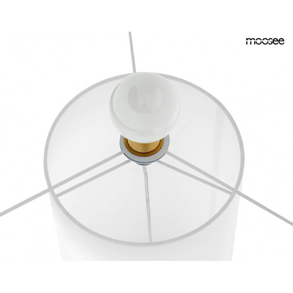 Materiałowa lampa podłogowa Kas MSE1501100333 Moosee do salonu biała