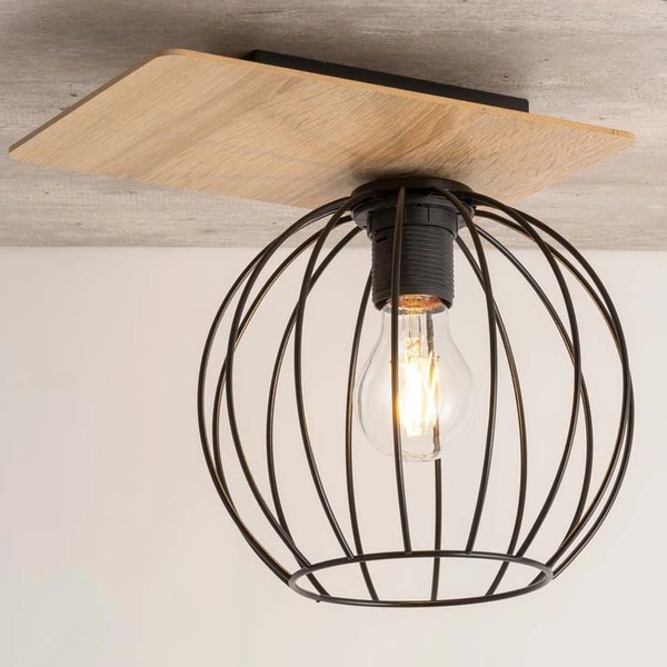 Czarny plafon Cyber 32357 kuchenna lampa nasufitowy druciak