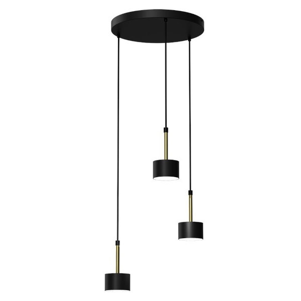 Metalowa lampa wisząca ARENA pokojowy zwis czarna kaskada