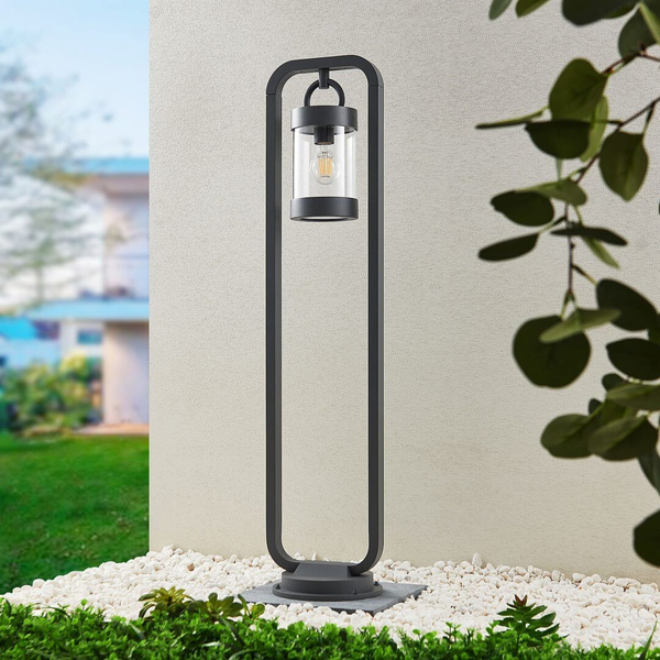 Stojąca lampa na taras CUSTYRA DL142404160 metalowa IP44 antracyt