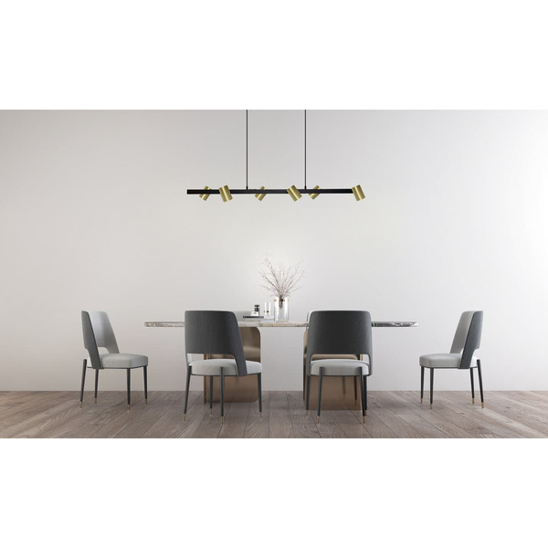 Zwieszane reflektorki kuchenne Snow LP-732/6L GD Light Prestige złote czarne