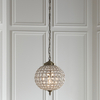 Wisząca lampa glamour Tanaro EH-TANARO-AB Endon kryształowa mosiądz