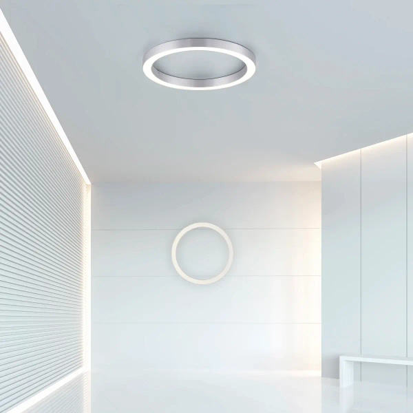 Lampa sufitowa sterowana pilotem PURE-LINES srebrna 6309-95 1xLED 30W 2700-5000K