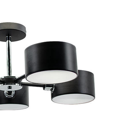 LAMPA sufitowa 3020/5 BL 8C Elem abażurowa OPRAWA metalowe czarne chrom